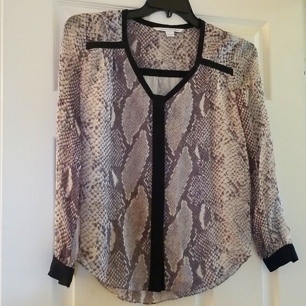 Diane von Furstenburg snake print blouse